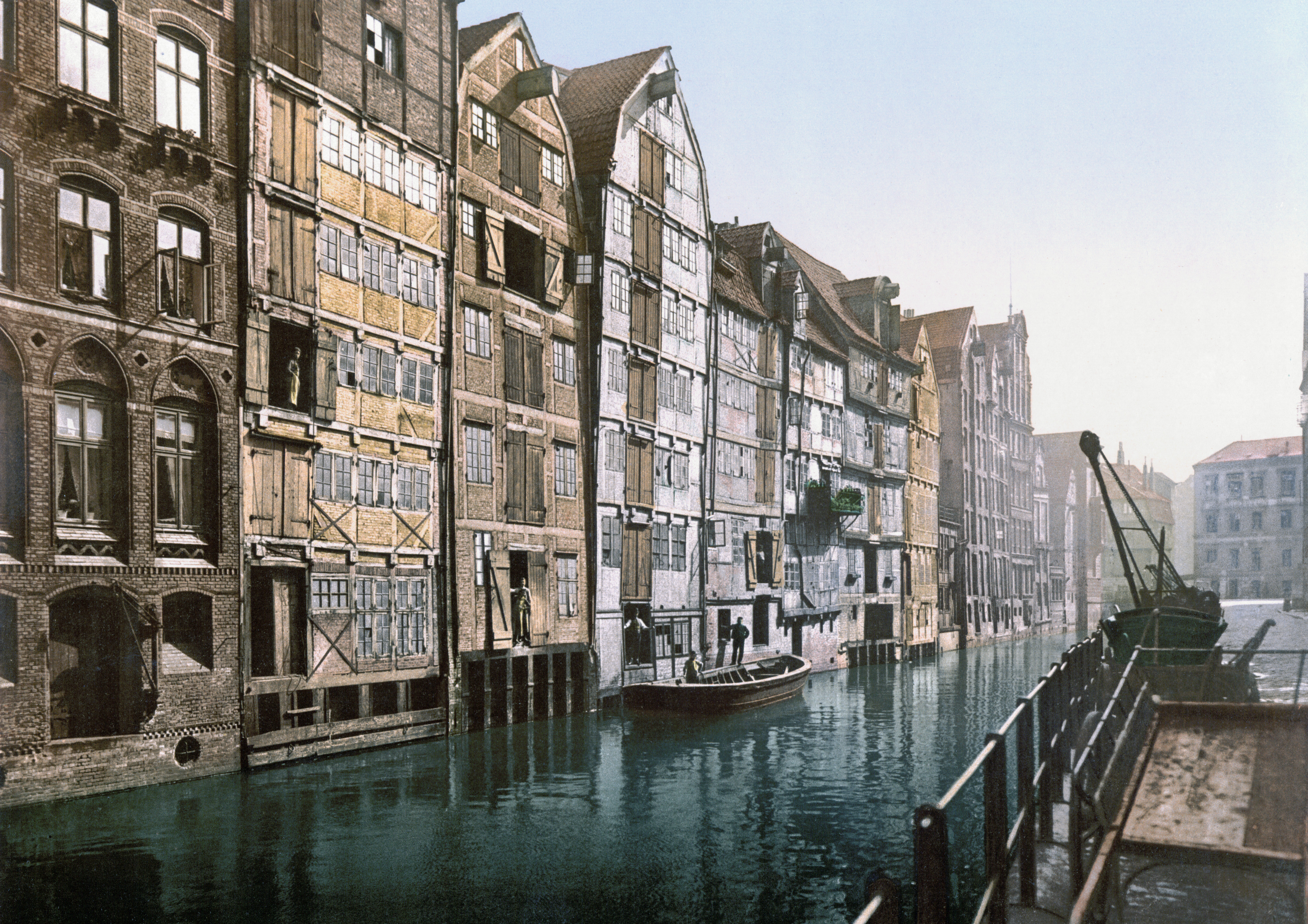Speicherstadt am Holländischen Brook, um 1890